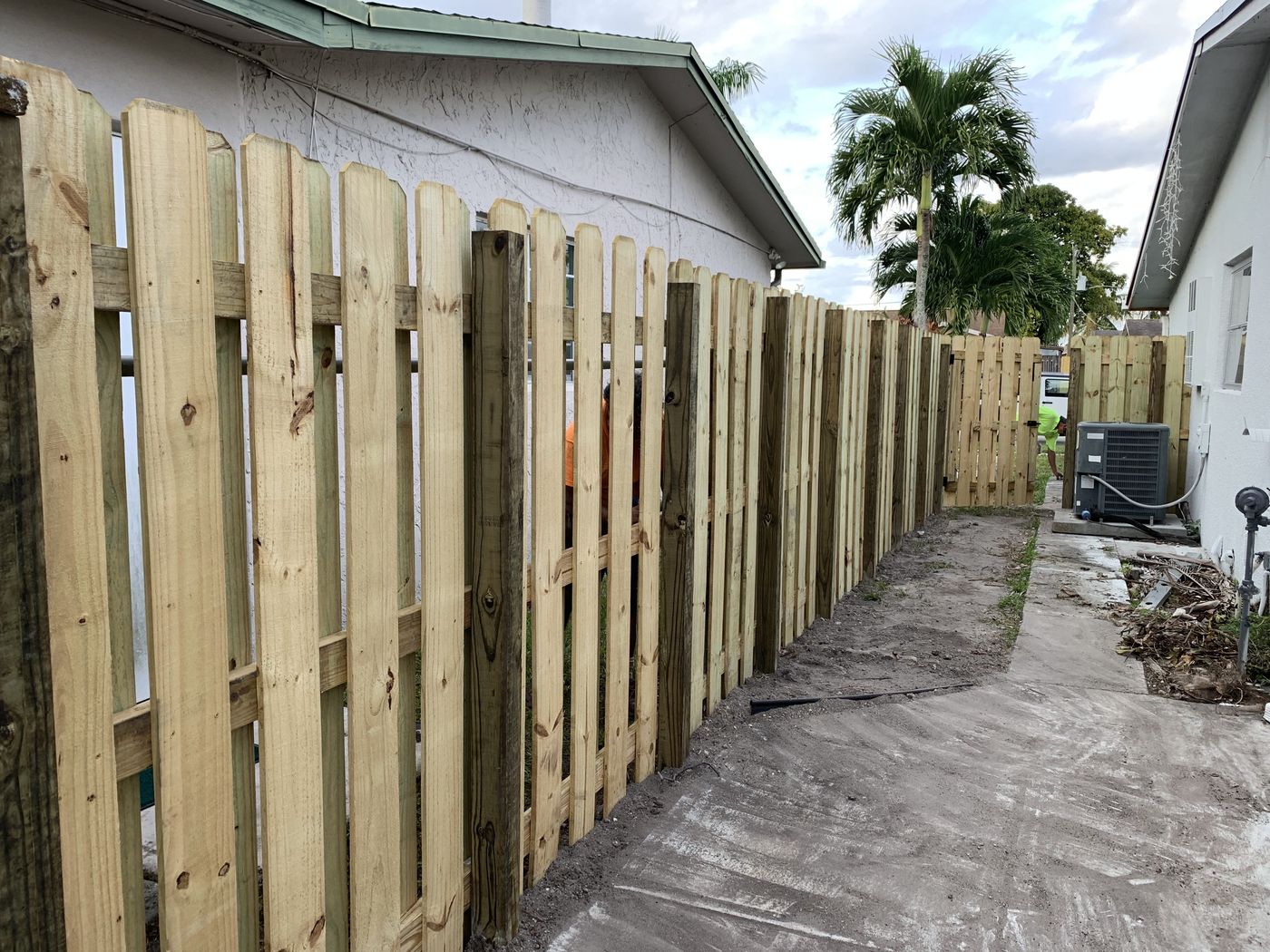 New wood privacy fence